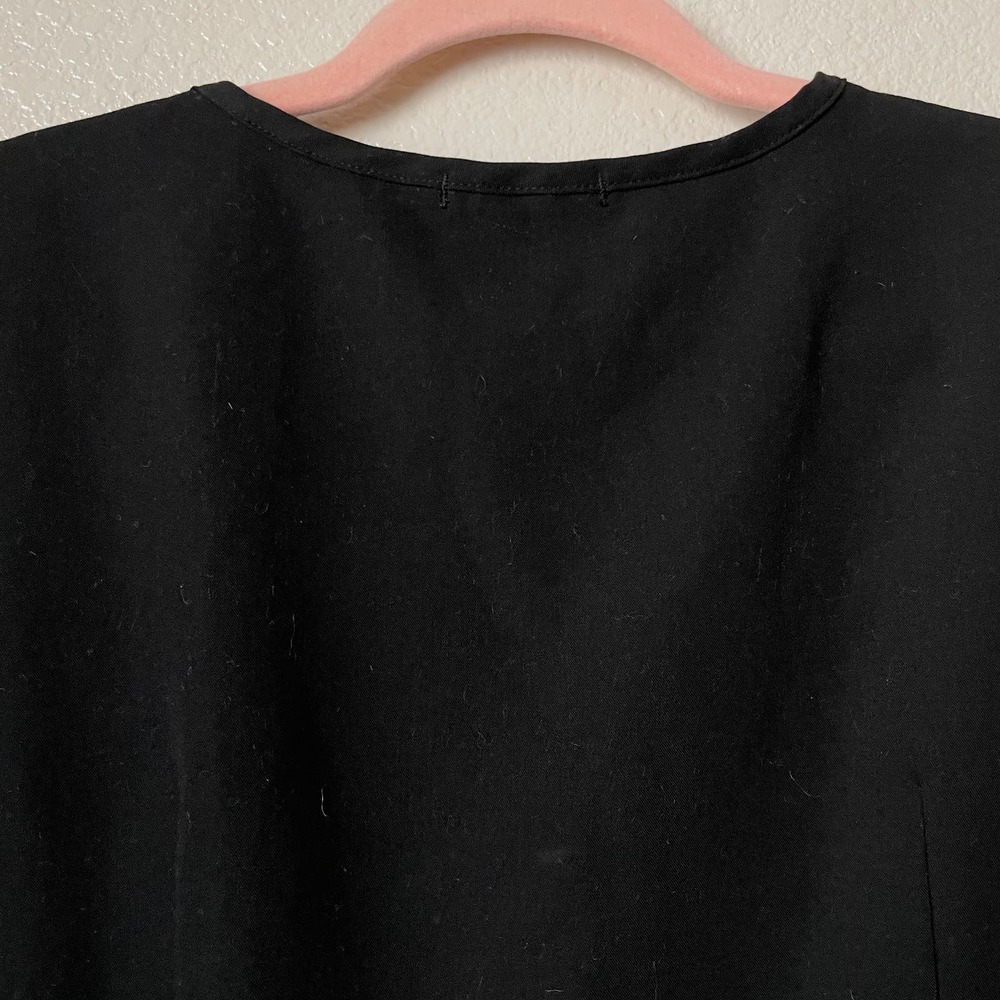 Figs Scrub Top Womens Large Black Octavia Maternity Elastic Waist Short Sleeve - Picture 7 of 12